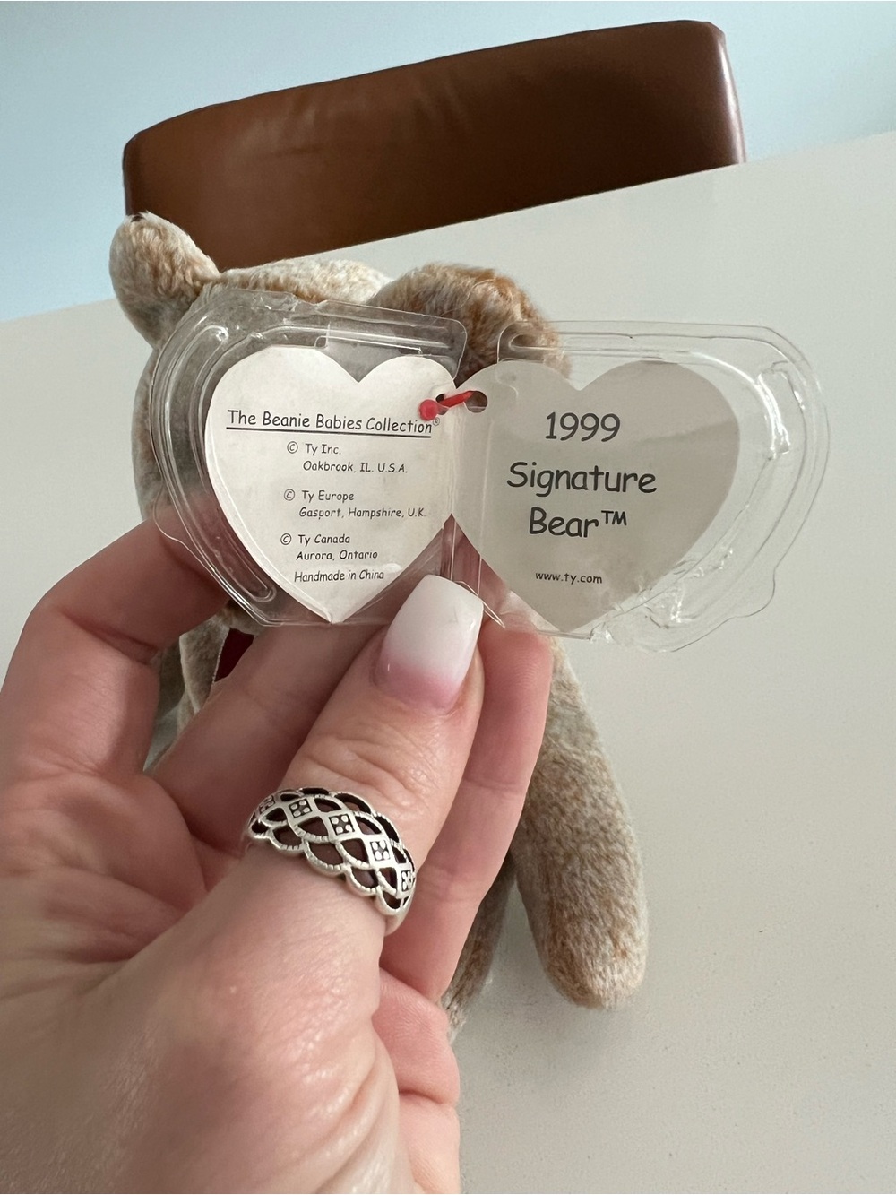 Ty Beanie Baby Plush Bear - “1999 Signature Bear” - Picture 4 of 5
